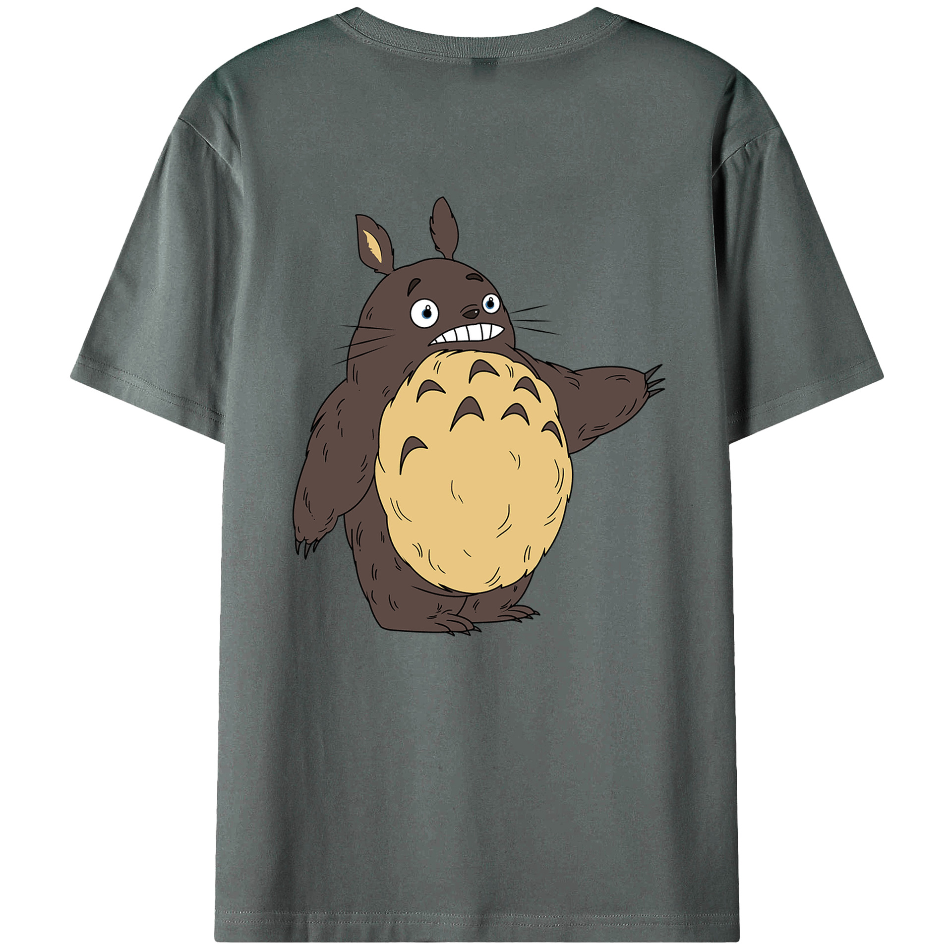 （画像用） となりのトトロ 草壁メイ 草壁サツキ My Neighbor Totoro Satsuki Kusakabe Mei Kusakabe 綿100％ メンズ半袖Tシャツ（バックプリント） 通気性